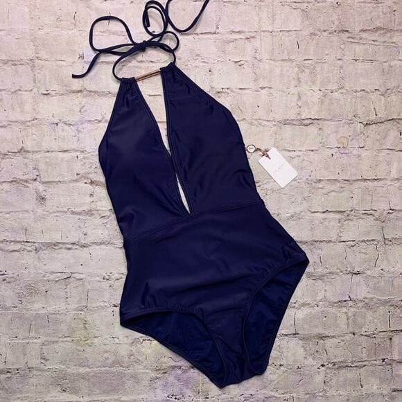 Ted Baker Pikaa Halter Swimsuit - Picture 2 of 8